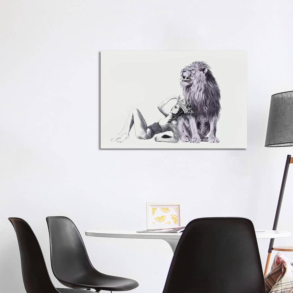 iCanvas "The Queen Leo " by Jenny Rome Canvas Print