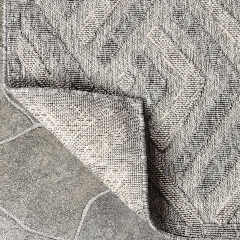 Superior Contemporary Geometric Abstract Indoor Outdoor Area Rug