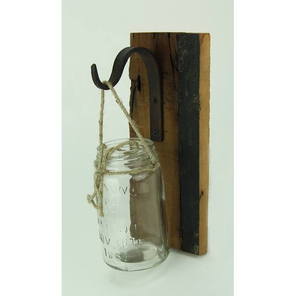 Shop Rustic Hanging Mason Jar Wood Wall Decor Overstock 21518794