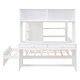 preview thumbnail 22 of 40, Multifunctional Design Loft Bed with Ladder, Wardrobe, Desk and Bookshelves, Full size