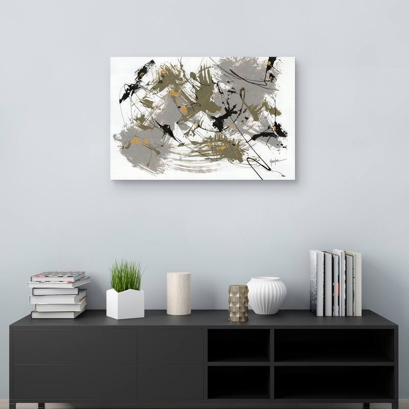 Black & Gold 1 by Dan Houston Canvas Art Print
