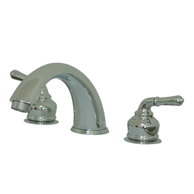 Magellan 3-Hole Deck Mount Roman Tub Faucet in Matte Black - Polished Chrome