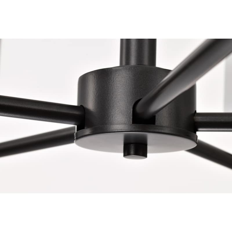 Warren 28 Inch 5 Light Chandelier Gun Metal with Satin White Glass - Gun Metal