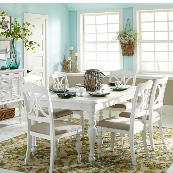 Summer House Oyster White 7-piece Rectangular Table Dining Set. Opens flyout.