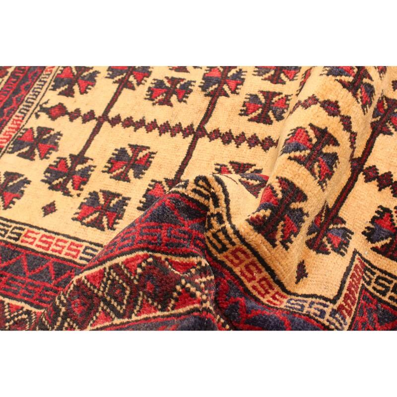 ECARPETGALLERY Hand-knotted Teimani Tan Wool Rug - 2'7 x 4'0