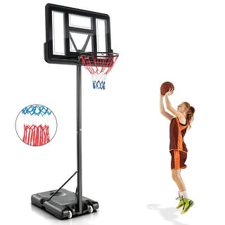 Costway 44'' Portable Adjustable Basketball Goal Hoop Stand System - 35.5''  x 23'' x 6'' (L x W x H) - On Sale - Bed Bath & Beyond - 37246791