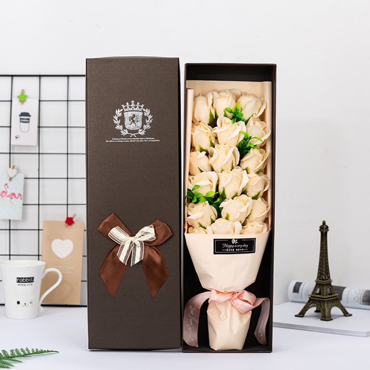 ZS ZHISHANG Soap,Rose,And,Cupid,Carved,Soap,Flower,Gift,Box,Storage,Display,Flower,Gift,Box,for,Lovers