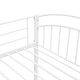 preview thumbnail 8 of 14, Elegant Twin Over Twin Metal Bunk Bed with Built-in Ladder and Guardrails, Divided into Two Beds, With Sturdy Steel Frame, White