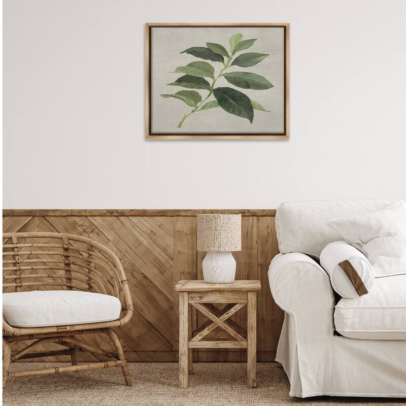 Stupell Arabica Coffee Plant Leaf Framed Floater Canvas Wall Art Design By Lanie Loreth