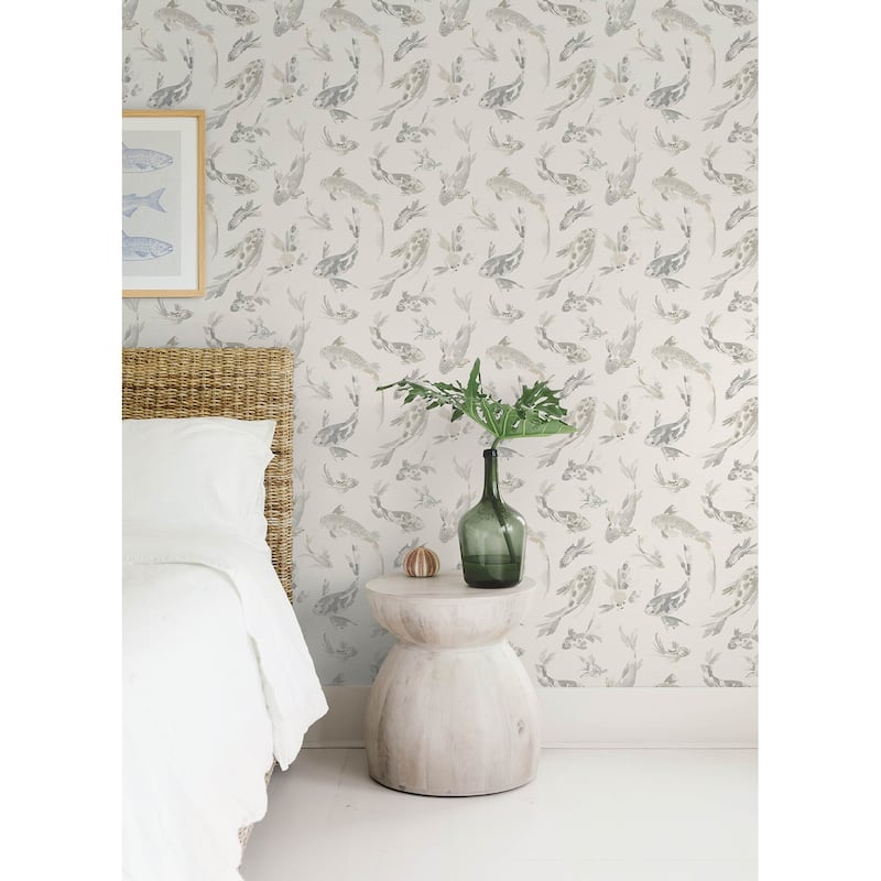 A-Street Prints Koi Stone Fish Wallpaper