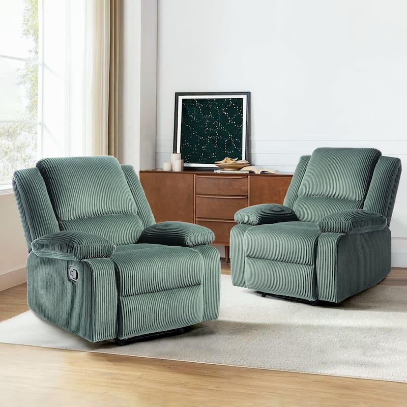 Corduroy Adjustable Recliner Chair Sofa for Living Room