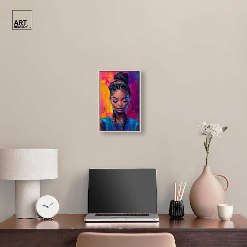 Bold Colorful Braids Canvas by Art Remedy
