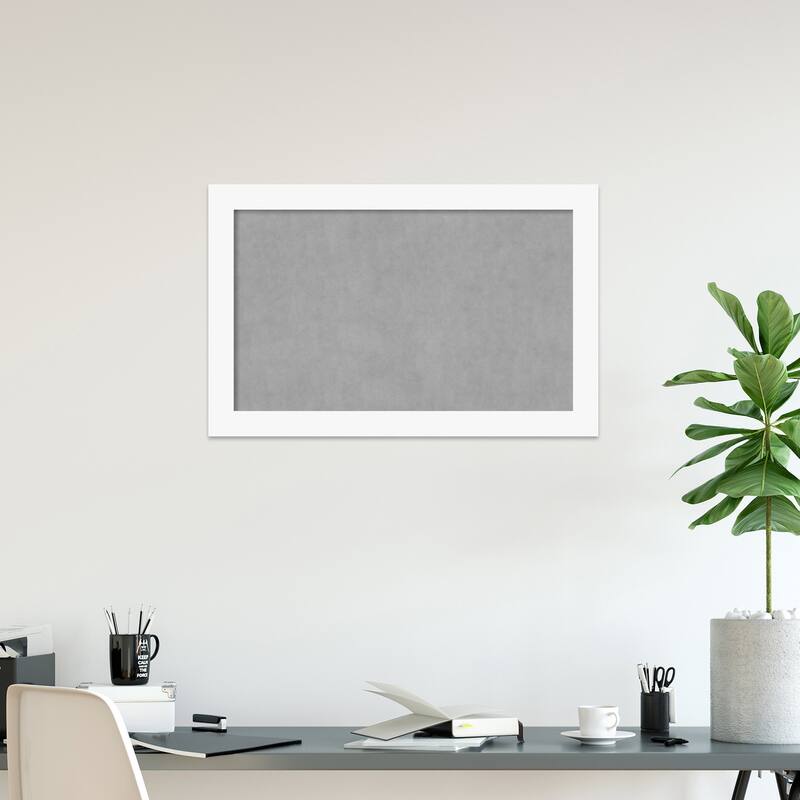 Amanti Art Basic White Framed Magnetic Board