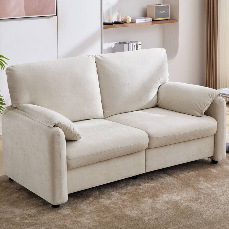 800LBS Down filled sofas, 60 inch minimalist sofa, with multiple colors in the living room and bedroom