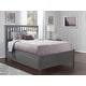 preview thumbnail 3 of 7, Mission King Platform Bed with Foot Board and 2 Drawers in Grey