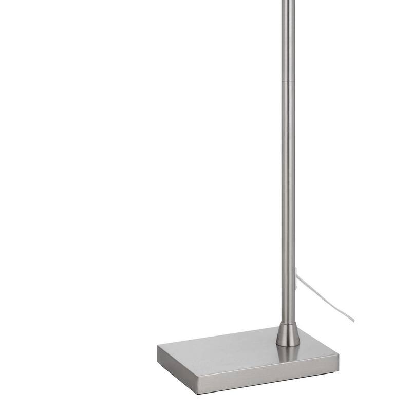 Kime 44-58 Inch Floor Lamp, Adjustable Height, LED, Brushed Steel Finish