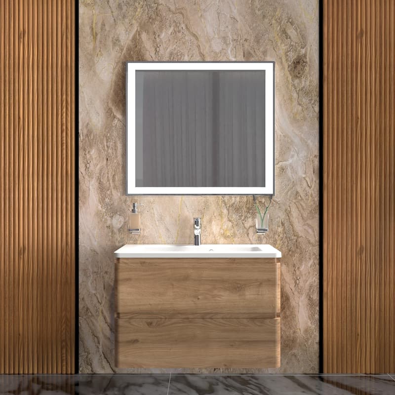 Modern Wall-Mounted Bathroom Vanity with Washbasin | Comfort Collection Omega Collection 32"