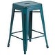 preview thumbnail 3 of 64, Backless Distressed Metal Indoor/Outdoor Counter Height Stool