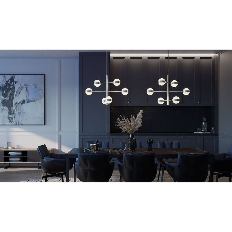 AFX Verona 6 - Light LED Pendant Light - Satin Nickel