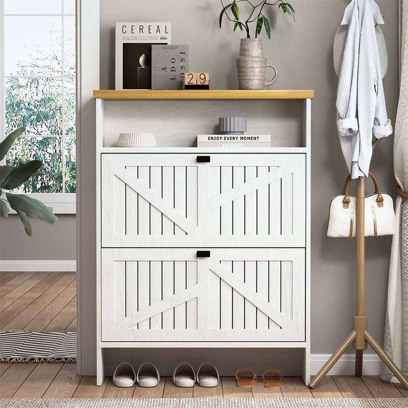 Modern Shoe Cabinet with Spacious Storage