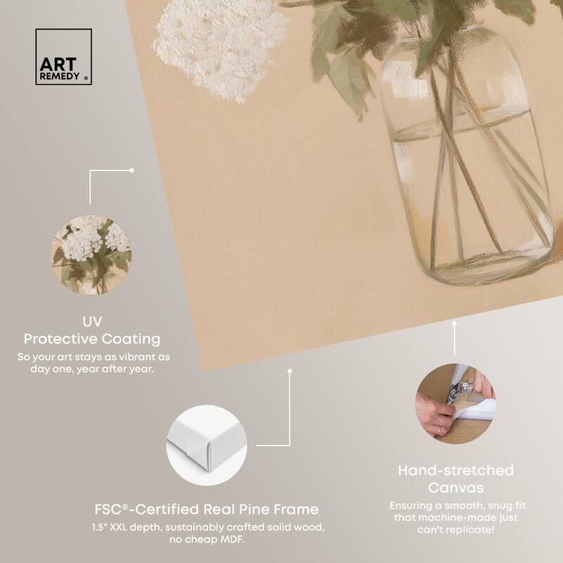 Lace in a Vase II Canvas by Art Remedy, Gallery Wrapped