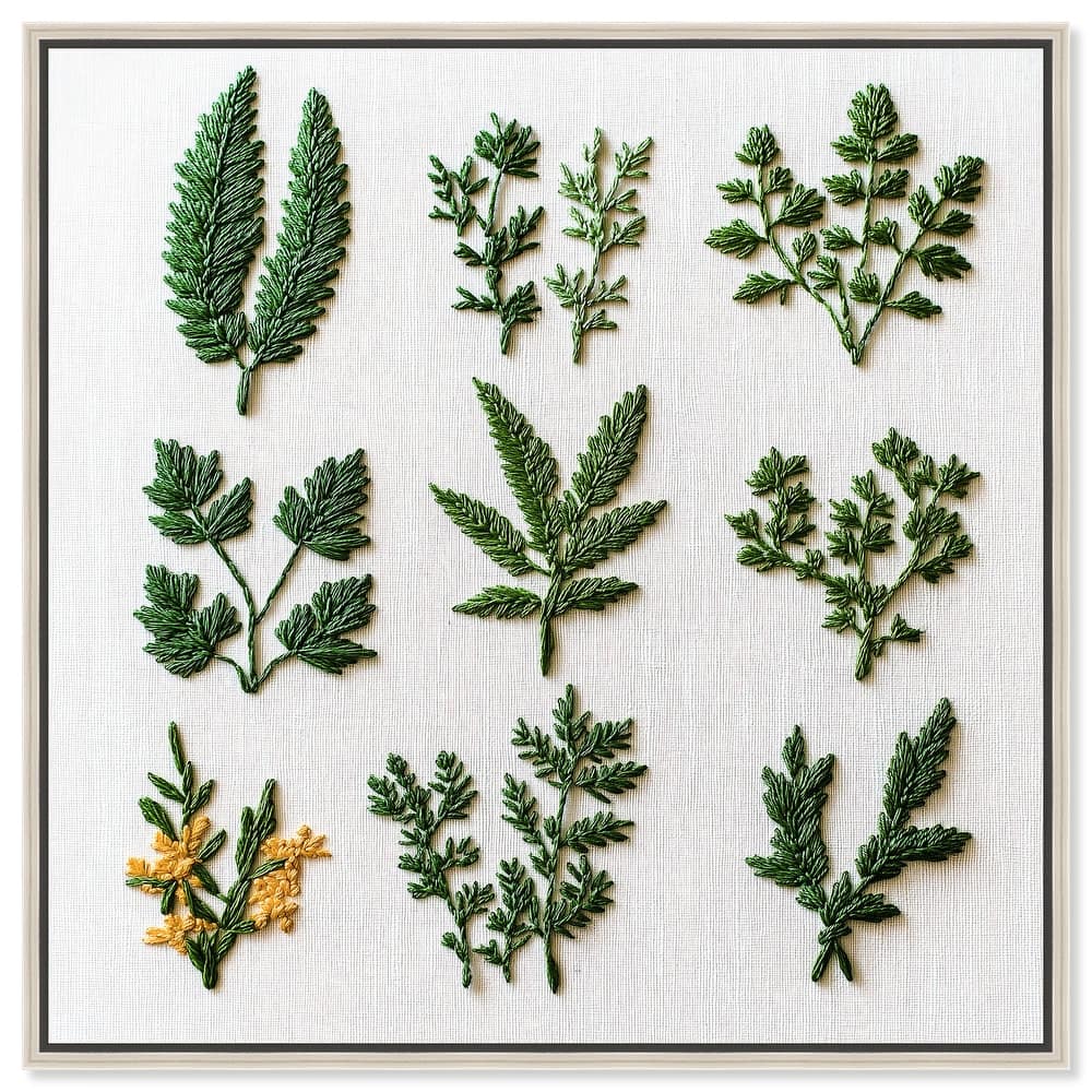 Stitched Sprout I Canvas by Art Remedy