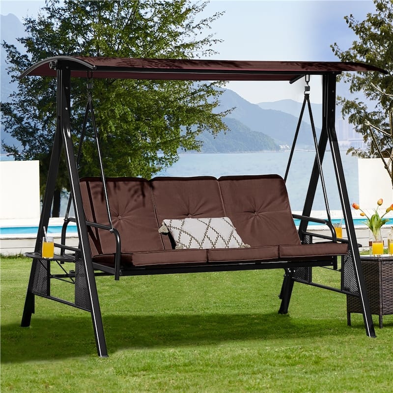 Yaheetech 3-Seat Outdoor Patio Swing Chair