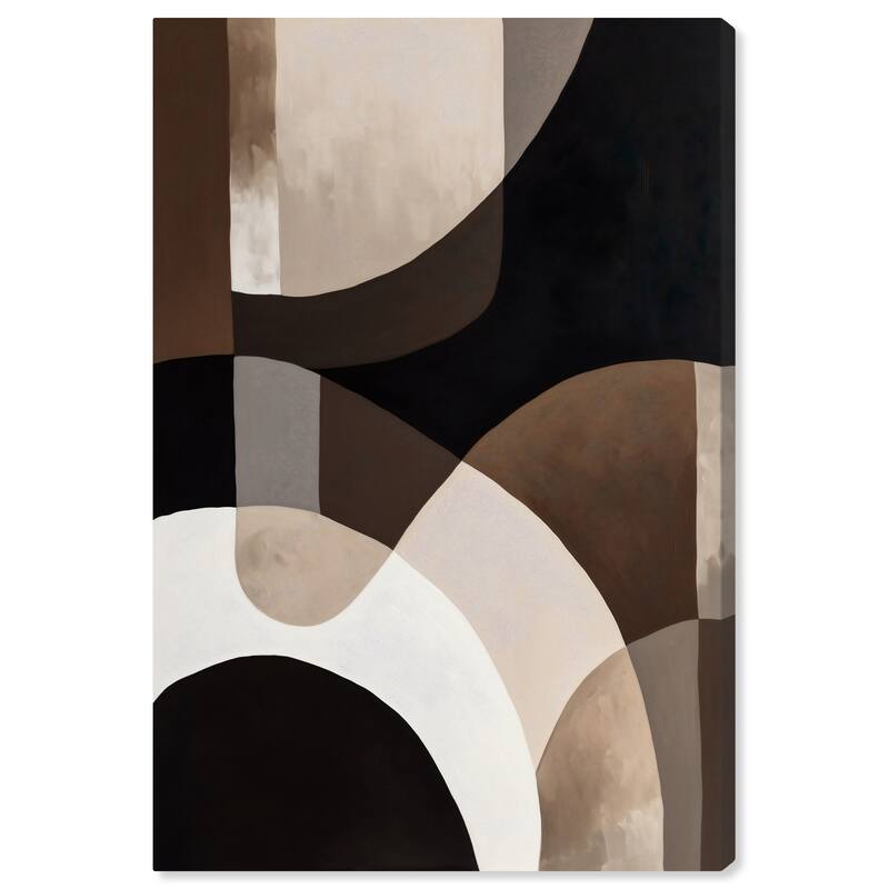 Wynwood Studio Abstract Tunnels in the Park Brown and Modern & Contemporary Wall Art Canvas Print
