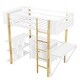 preview thumbnail 3 of 28, Loft Bed wBuilt-in Cabinet, Shelves, Foldable Desk, Ladder, Guardrail