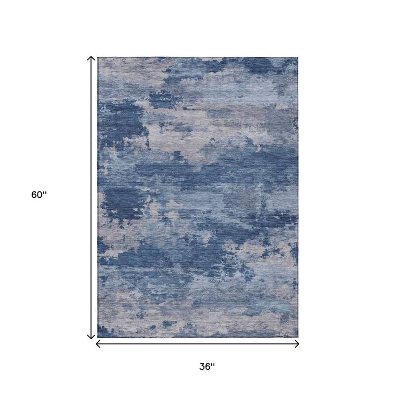 HomeRoots Abstract Transitional Rectangle Outdoor Rug