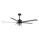 preview thumbnail 16 of 17, 65" Black Wooden 5-Blade Industrial Ceiling Fan with Light and Remote