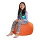 preview thumbnail 158 of 192, Kids' Stuffed Animal Storage Bean Bag Chair Cover or Toy Organizer 27 Inches Medium - Solid Orange
