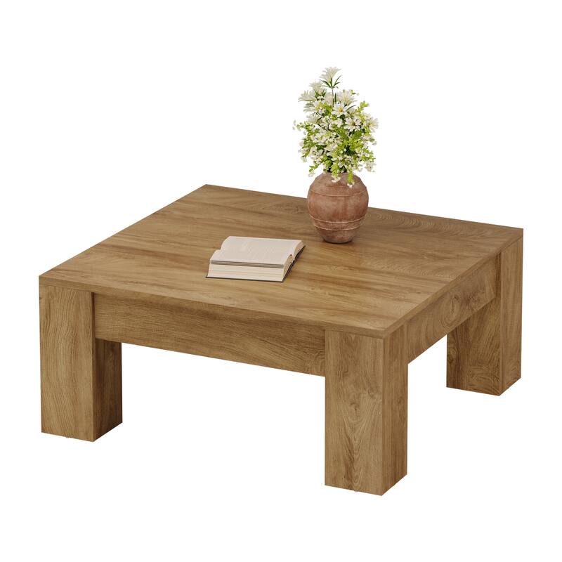 Wood Coffee Table, Tea Table Cocktail Table, Living Room Accent Center Table