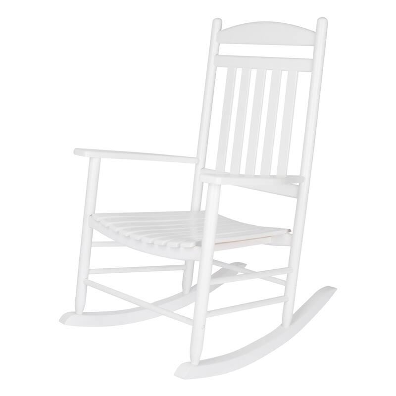Grandview Wood Outdoor Patio Rocking Chair - White