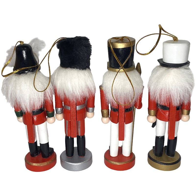 5 inch Nutcracker Ornaments, Set of 4