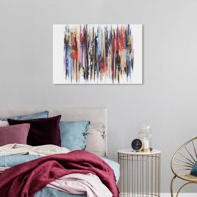 Wynwood Studio Canvas Abstract Doll Memories - Vibrant Reverie Blue and Modern & Contemporary Wall Art Canvas Print - 24 x 36