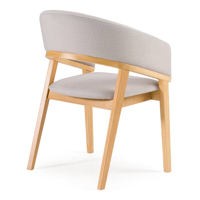 Modrest Truman Mid-Century Modern Grey & Natural Oak Dining Chair
