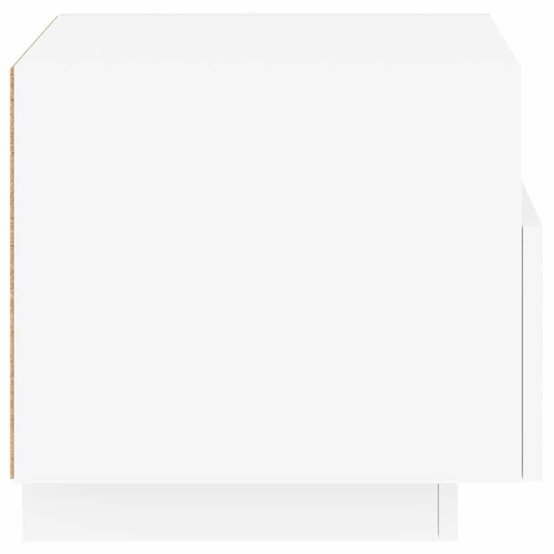 vidaXL Bedside Cabinet Cool White Engineered Wood Compact