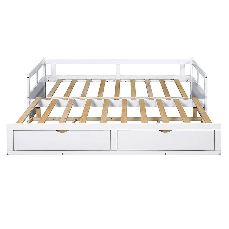 Extendable Bed Daybed with Two Drawers