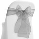 preview thumbnail 20 of 21, 100-Pack Organza Chair Cover Sashes by Lann's Linens Silver