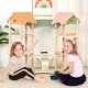preview thumbnail 14 of 18, Costway Kids Wooden Dollhouse Aged 3-8 Years Old with 32PCS Realistic - See Details