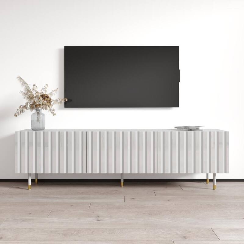 Pilar 01 TV Stand - White