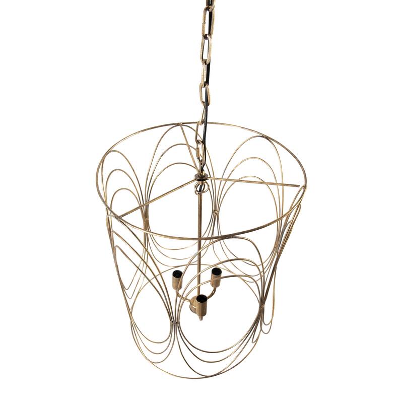 Art Deco Swirled Wire Ceiling Light