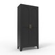 preview thumbnail 12 of 16, Anmytek 71" Tall Metal Storage Cabinet with 2 Doors and Adjustable Shelves Black for Bedroom Living Room Kitchen