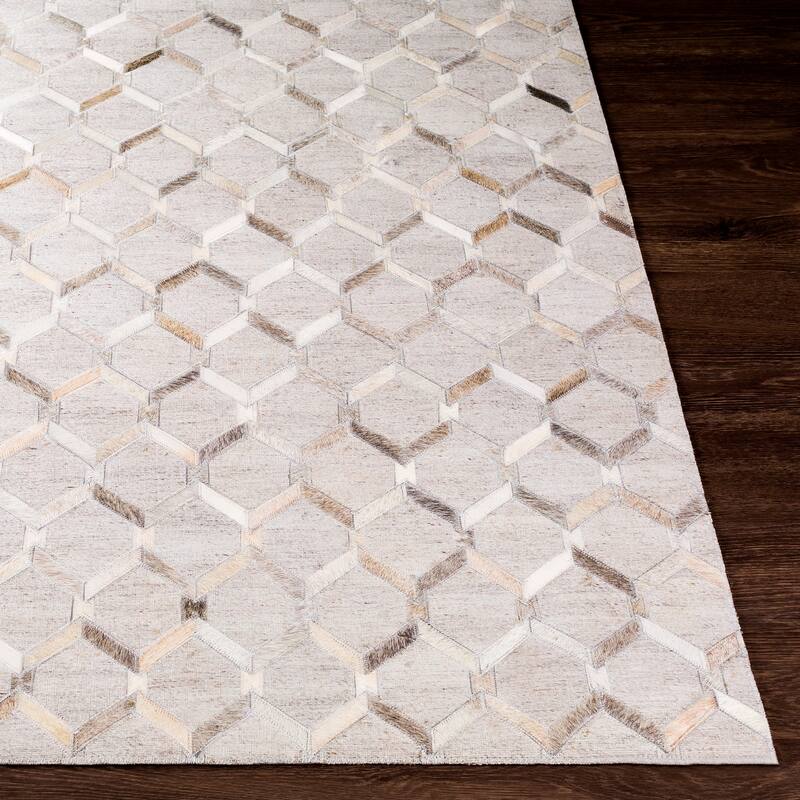 Hand-Crafted Esplanade Viscose & Hair-on-hide Area Rug