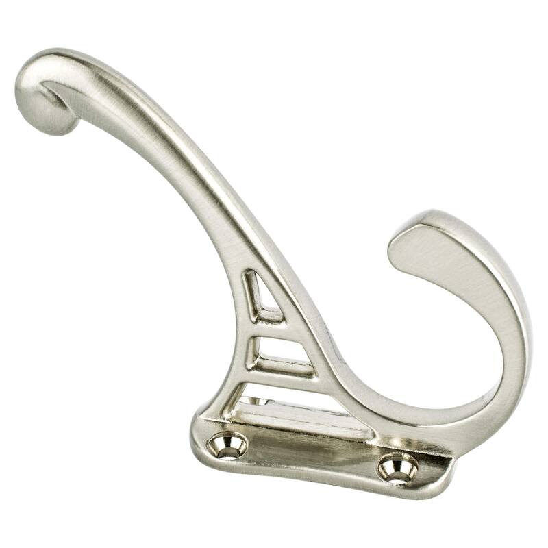 Berenson Prelude Double Wardrobe Hook - Brushed Nickel