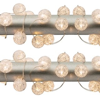 Set of 2 Crackle Bead String Lights with Timer - N/A - Bed Bath ...