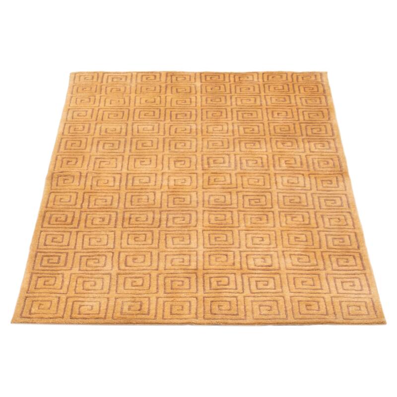 ECARPETGALLERY Hand-knotted Opulence Tan Wool Rug - 3'10 x 5'9