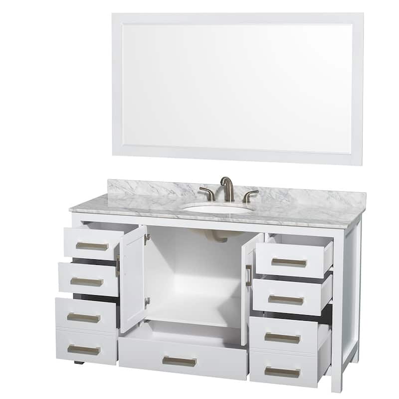 Wyndham Collection WCS141460SUNOM58 Sheffield 60" Free Standing Single