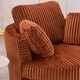 preview thumbnail 11 of 55, Oversized 360 Degreed Swivel Accent Chair Modern Soft Plush Corduroy Round Barrel Chair for Living Room Bedroom with Pillows